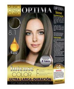 Tinte Optima tono Rubio Cenizo Claro 8.1