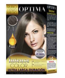 Tinte Optima tono Rubio Cenizo Medio 7.1