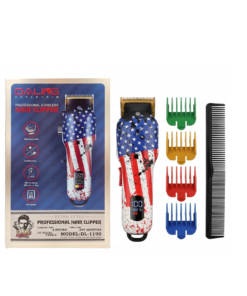 Máquina de Corte y Afeitado -Daling DL-1190  Retro Style  American Flag Cordless